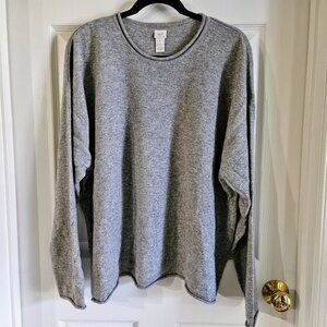 J. Jill 100% Cashmere Gray Crewneck Pullover XL Spotless